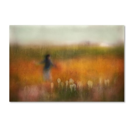 Shenshen Dou 'A Girl And Bear Grass' Canvas Art,12x19